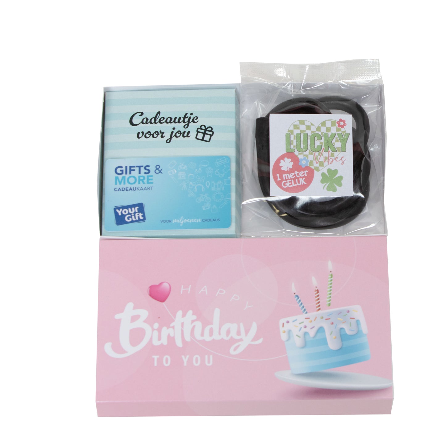 Een meter geluk - verjaardag Roze