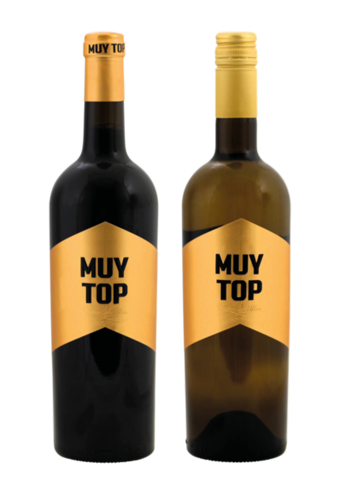 Muy Top geschenk, rode- en witte Spaanse wijn.