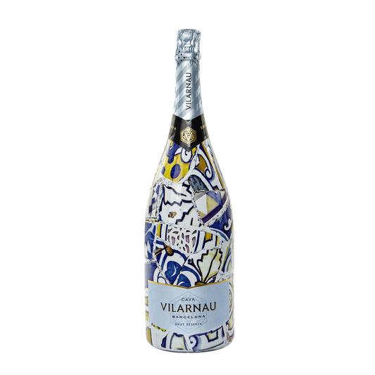 Magnum 1,5 liter: Vilarnau BIO Cava Brut Reserva met sleeve Trencadis Gaudi