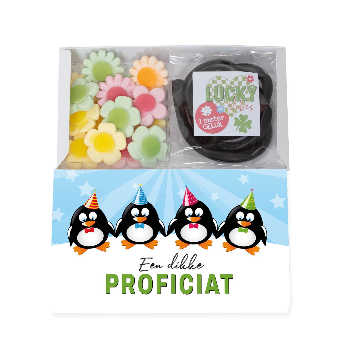 Dikke Proficiaat bloemen en drop