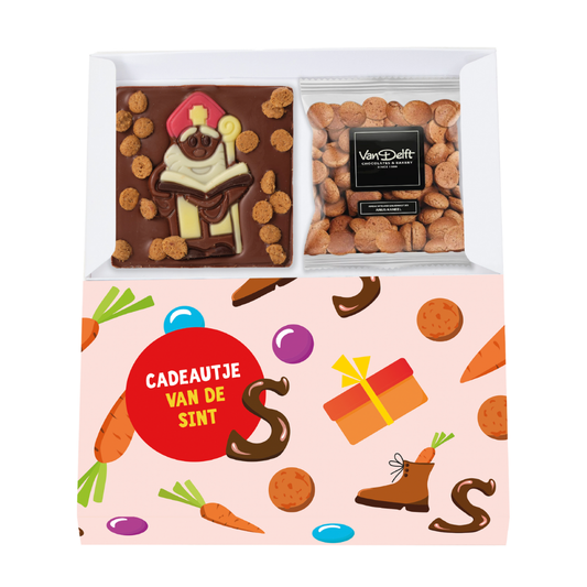 Cadeautje Chocolade en zakje kruidnoot