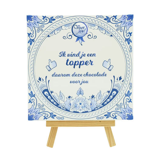 Delfts blauw tegeltje, Ik vind je een topper